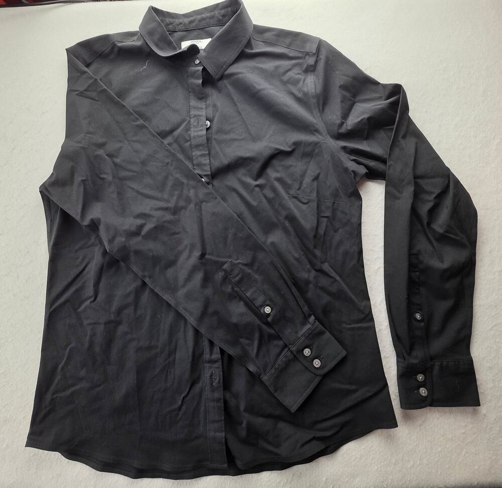 Untuckit For Her Womens Button Down Black Shirt Size 10